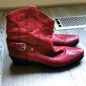 Like New--Franco Sarto red Waco ankle boot